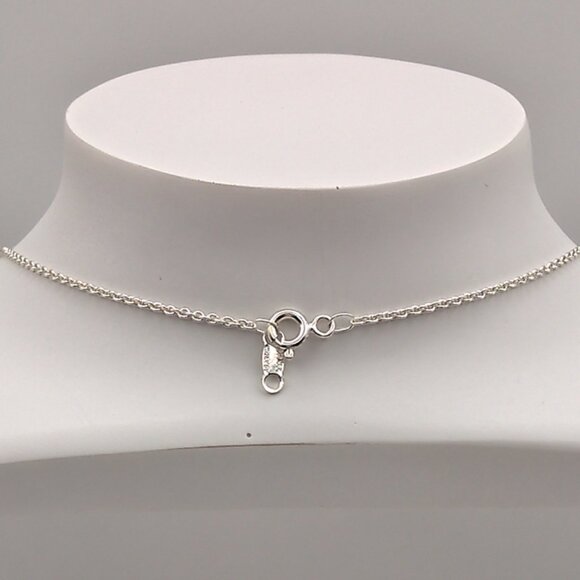 925 Sterling Silver Loop Statement Necklace – Delicate Gift for Her - Picture 6 of 9